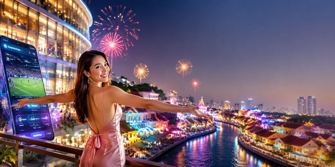 Pengguna menggunakan telefon pintar untuk tuntut bonus kasino dalam talian di Malacca